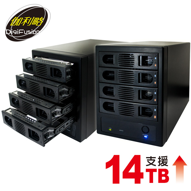 伽利略【3.5吋/4Bay】35D-U3ES 獨立電源開關/免螺絲抽換