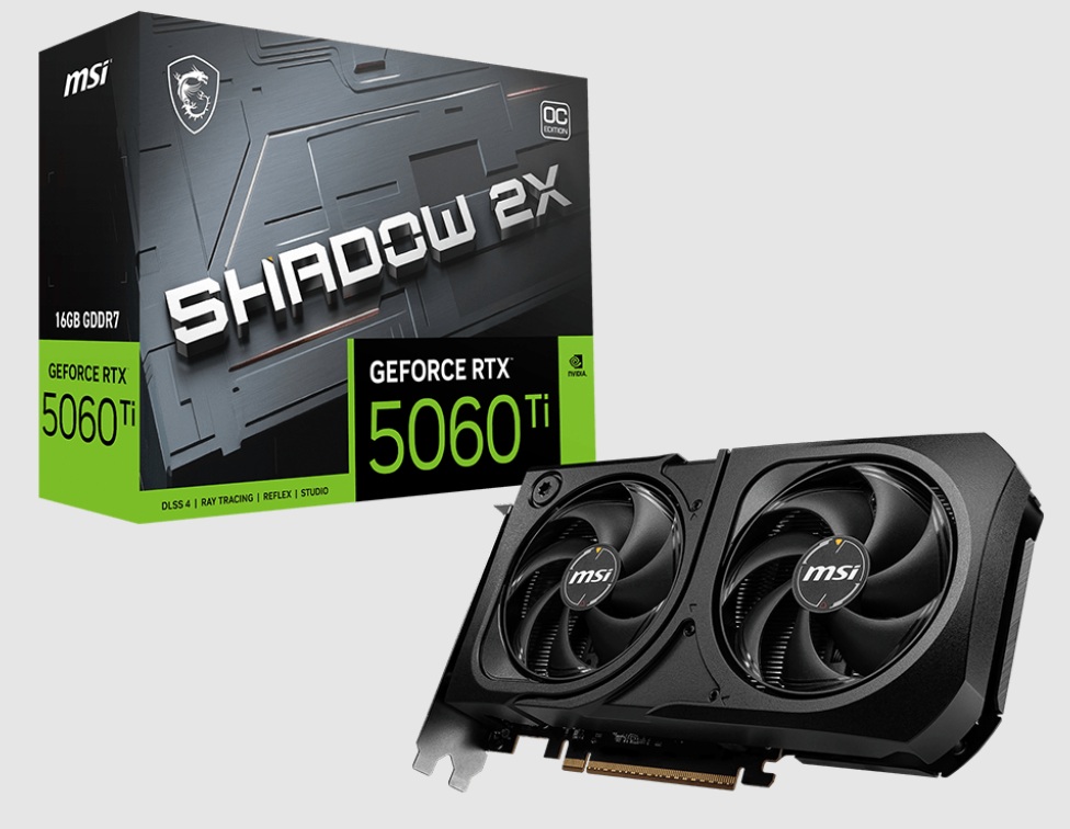 微星 RTX5060Ti 16G SHADOW 2X OC PLUS