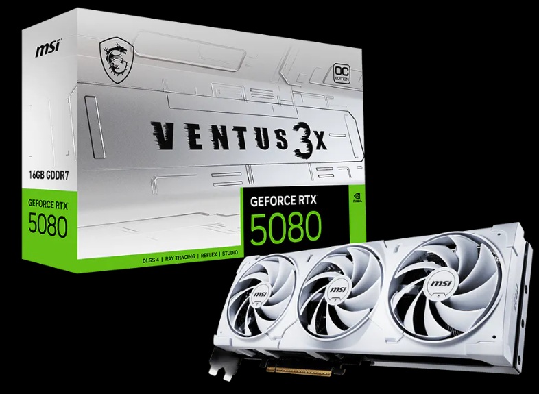 微星 RTX5080 16G VENTUS 3X OC WHITE白龍(2655