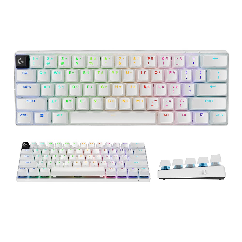 羅技 G Pro X 60% 專業機械式電競鍵盤（白）
