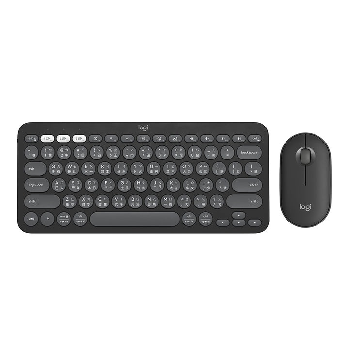 羅技 Pebble 2 Combo 無線藍牙鍵鼠組（石墨灰）