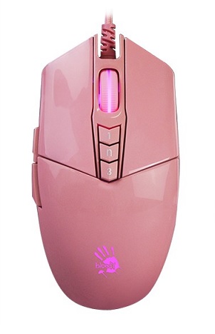 雙飛燕 A4 Bloody P91s 電競手Rgb彩漫鼠（粉）