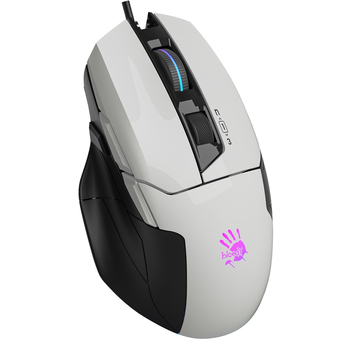 雙飛燕 A4 Bloody W70 Max（未激活）彩漫滑鼠（白）