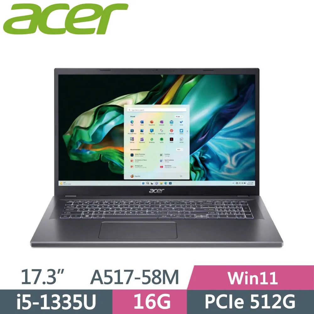 Acer A517-58M-53V9〈灰〉