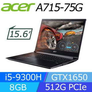 Acer A715-75G-52MV【黑】 i5-9300H/8G/512G