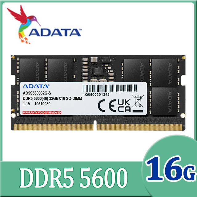 威剛 NB DDR5 5600 16GB