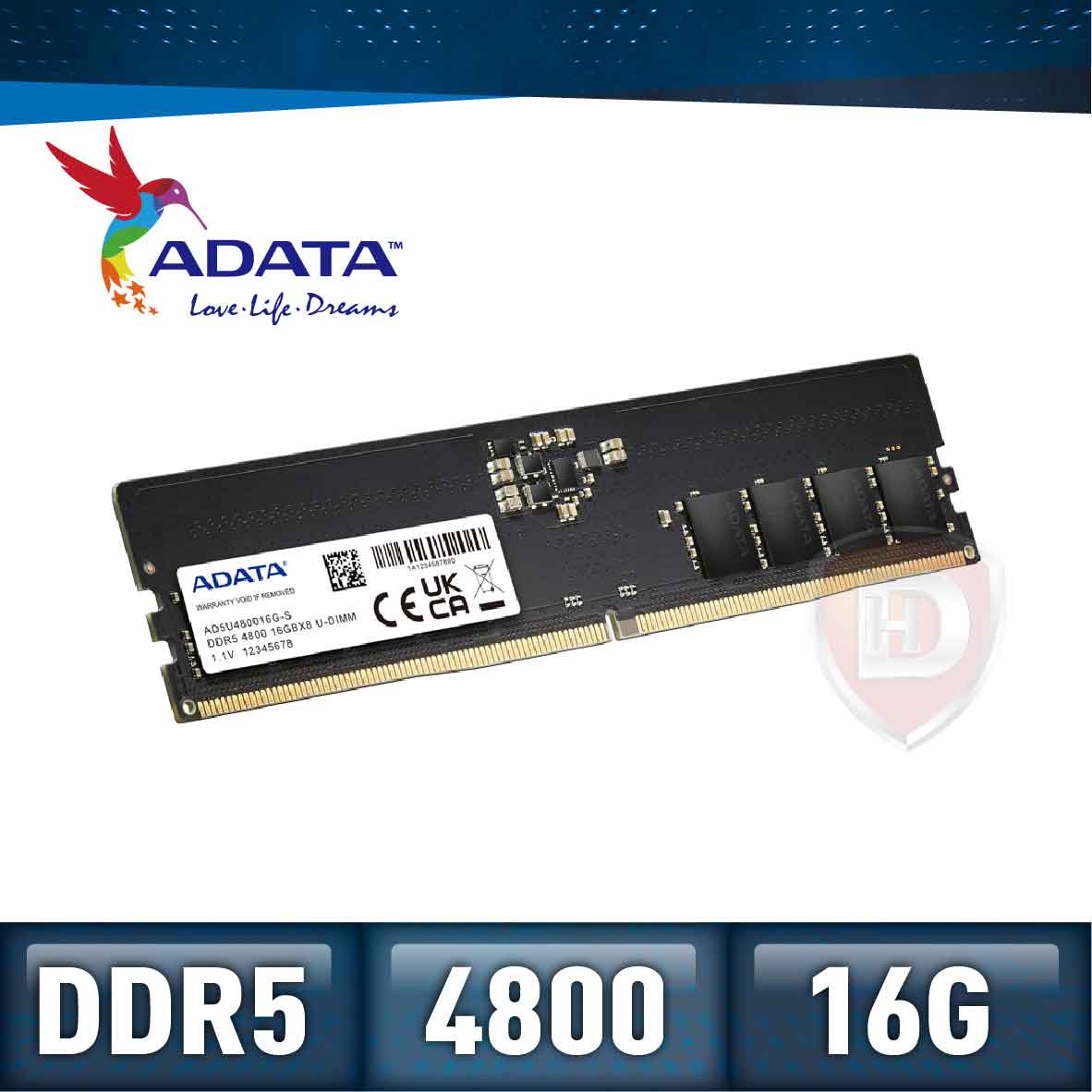 威剛 DDR5-4800/CL40 16GB (單支)