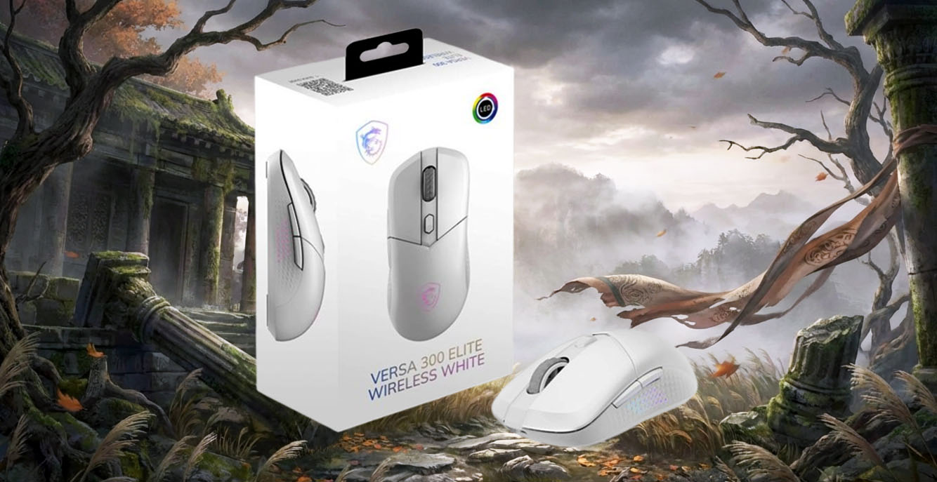 星躍活動-MSI Versa 300 Elite W White 無線電競滑鼠