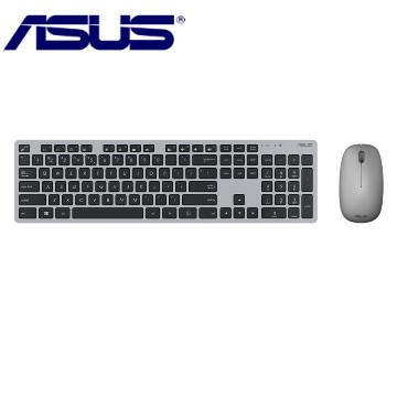 ASUS 華碩 W5000 輕薄無線鍵盤滑鼠組-灰