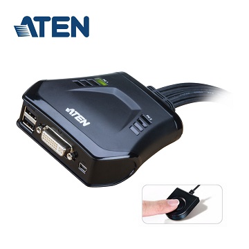ATEN CS22D【2埠-USB】DVI-D.外接式切換按鍵.支援多平台