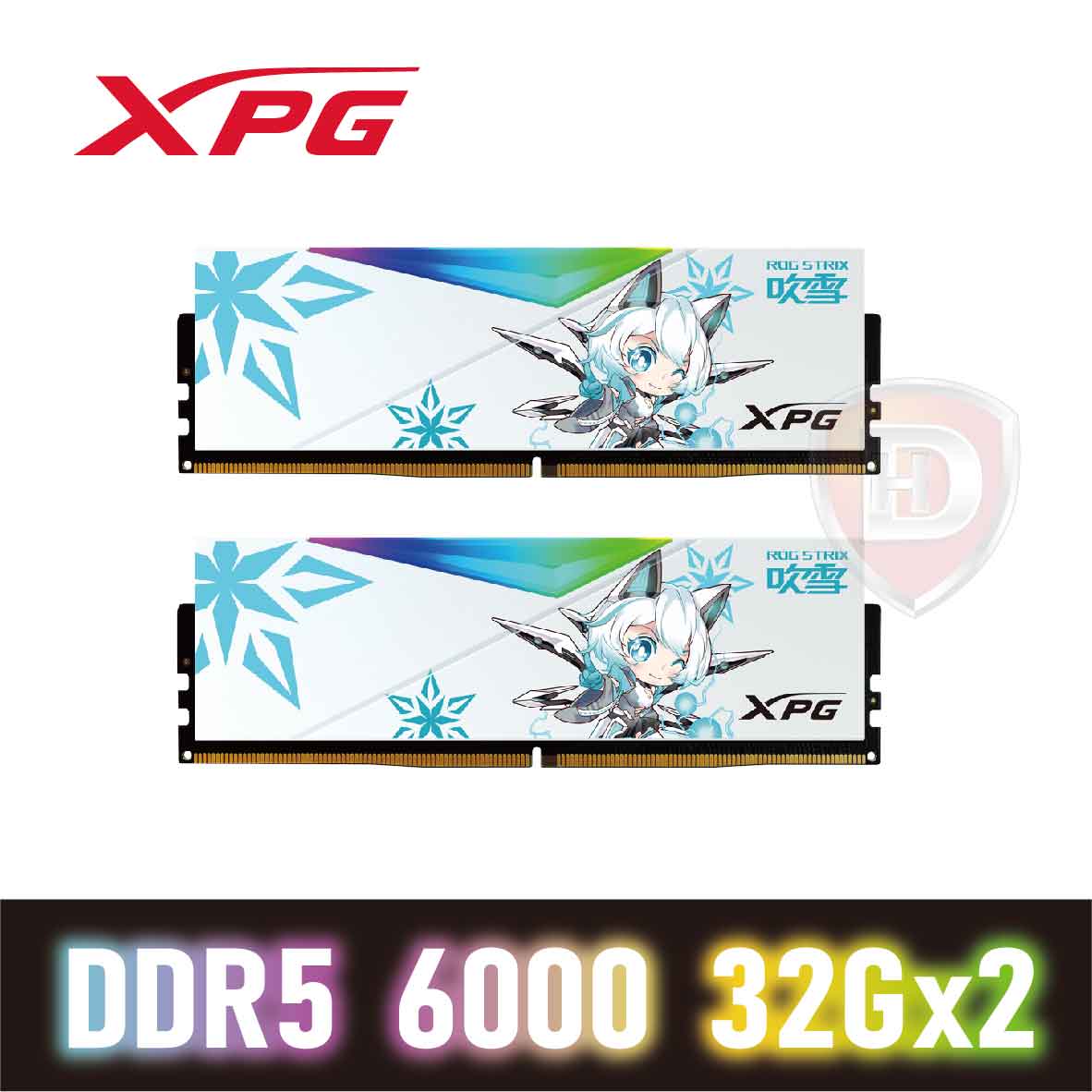 威剛 XPG Lancer RGB DDR5 6000 32GB*2 (吹雪)白