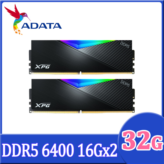 威剛 32GB(雙通16GB*2) D5 6400 黑