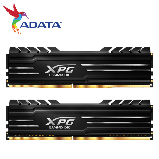 威剛 8GB*2 DDR4-3200 XPG D10超頻/CL16(黑色)~搭機