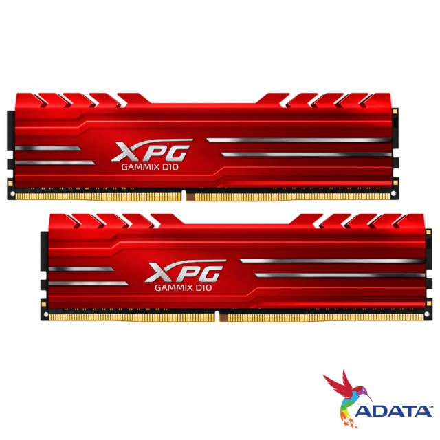 威剛 8GB*2 DDR4-3200 XPG D10超頻/CL16(紅色)~搭機