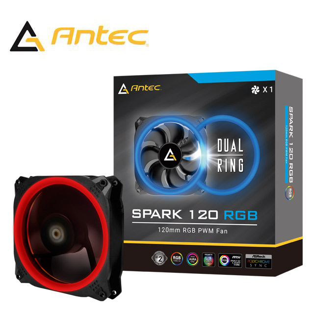 Antec Spark 120 RGB 火花扇 /4pin(12V)/單顆風扇