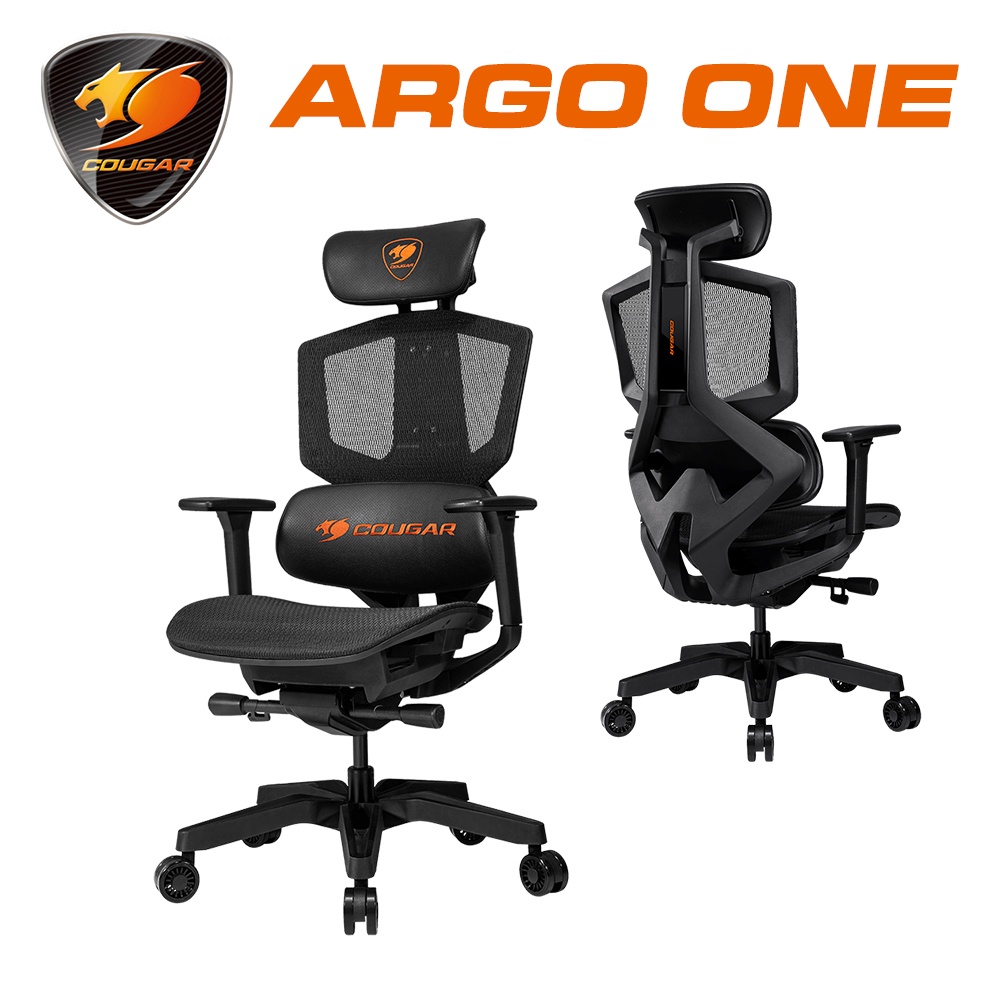 【COUGAR 美洲獅】 Argo One 人體工學電競椅(黑橘)