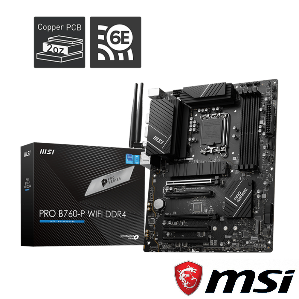 微星 PRO B760-P WIFI DDR4