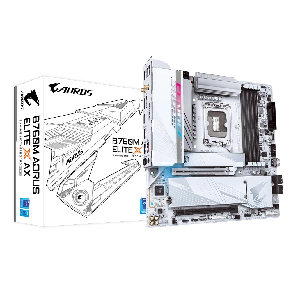 技嘉 B760M AORUS ELITE X AX 冰魄白