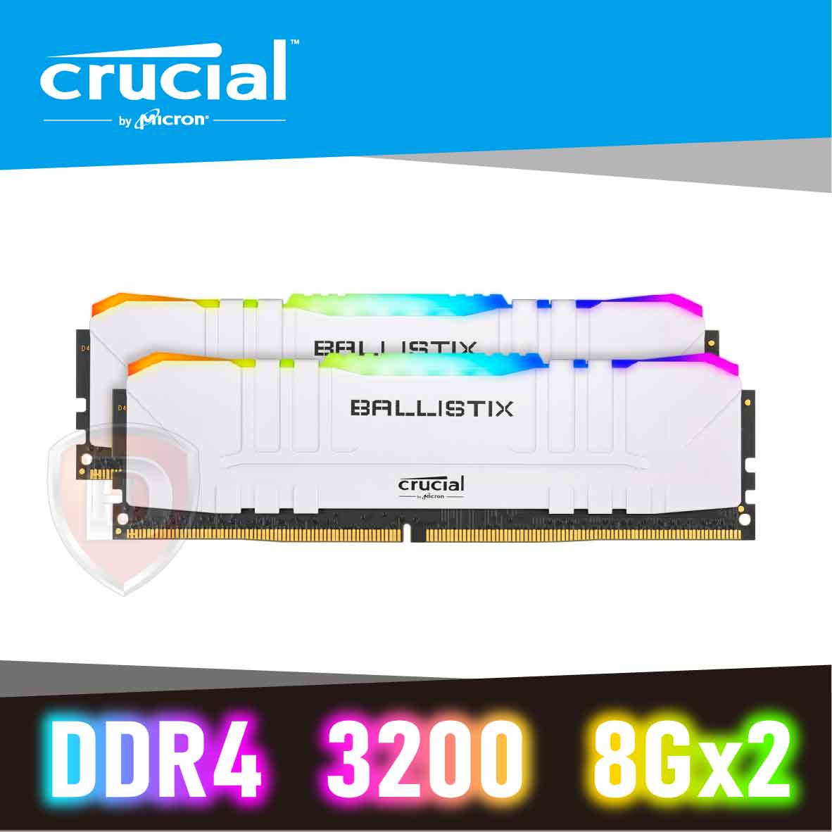 美光 Crucial Ballistix RGB  DDR4 3200 8Gx2