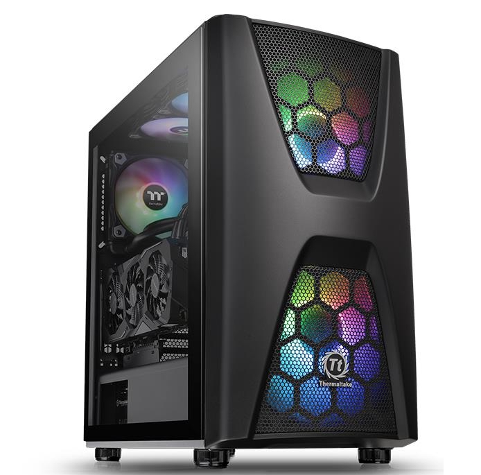 Commander C34 TG ARGB中直立式強化玻璃機殼(黑)