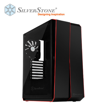 銀欣 RL07 黑 顯卡長41.5/CPU高16.7/玻璃透側/紅光面板/ATX