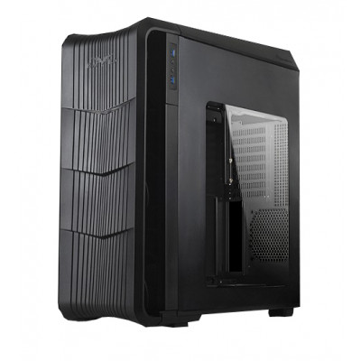 銀欣 烏鴉4代 顯卡長33.8/CPU高16.5/SSD*4/黑化透側