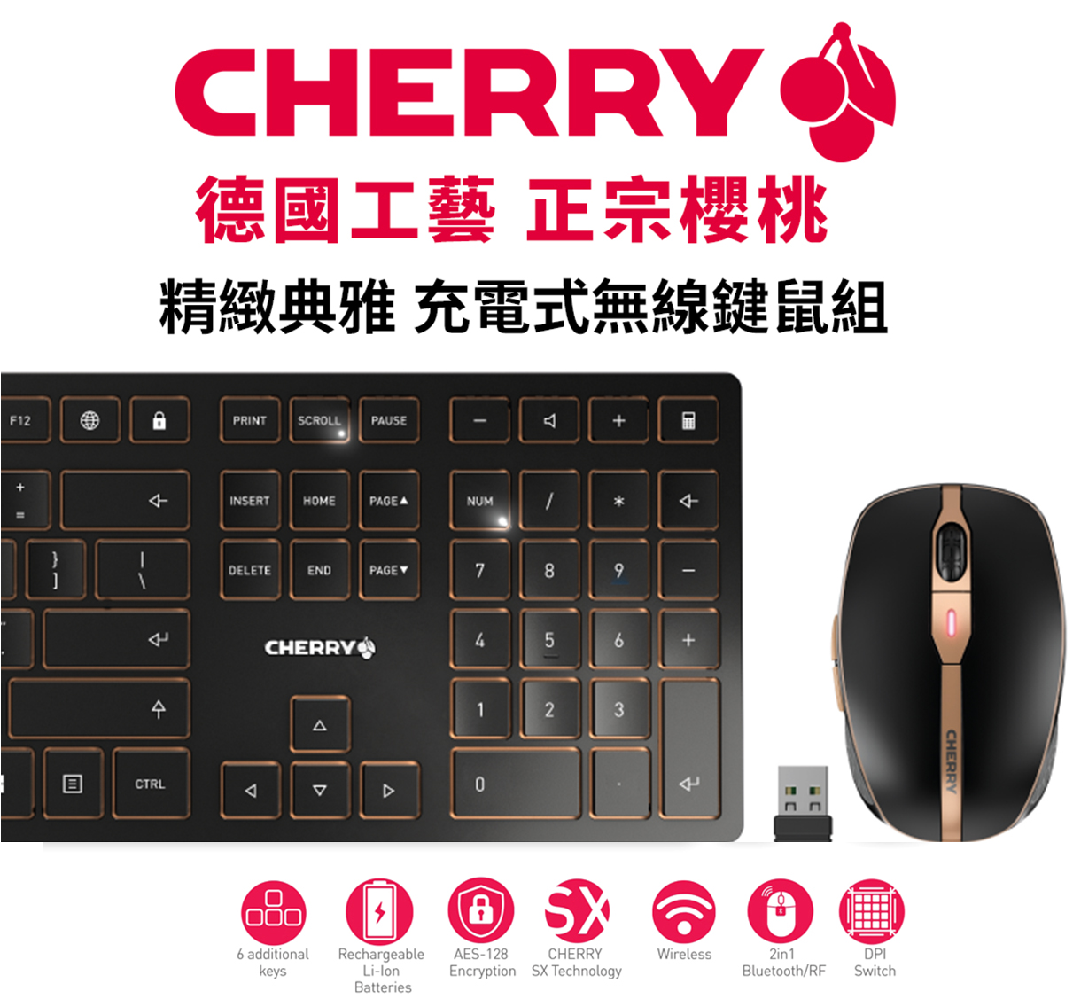櫻桃 Cherry Dw9000 無線鍵鼠組