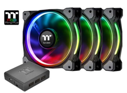 曜越 Riing Plus 12cm LED RGB風扇(三風扇)