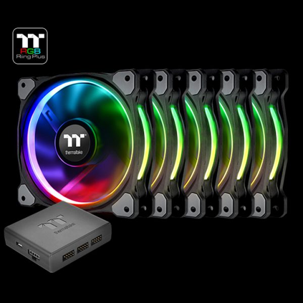 曜越 Riing Plus 14cm LED RGB風扇(五風扇)