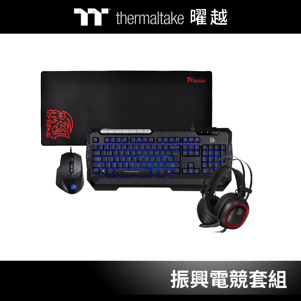 軍令官V2鍵鼠組 震撼者Pro RGB 7.1聲道電競耳機 DASHER大滑鼠墊