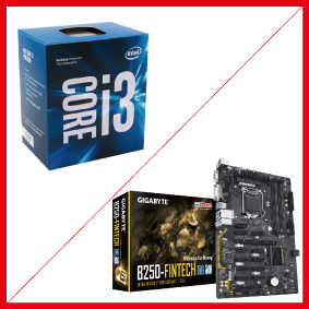 【搭配價】Intel i3-7100【2核/4緒】技嘉 B250-FinTec