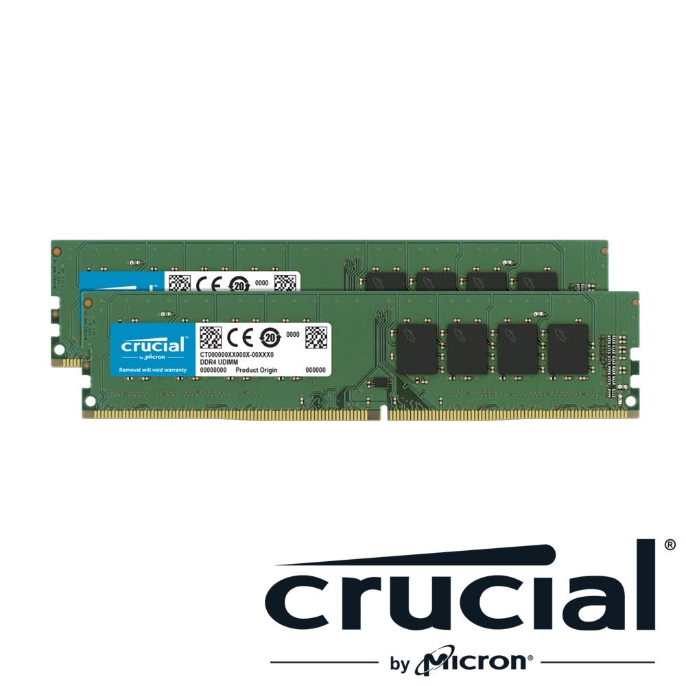 美光 16GB(雙通8GB*2) DDR4-3200