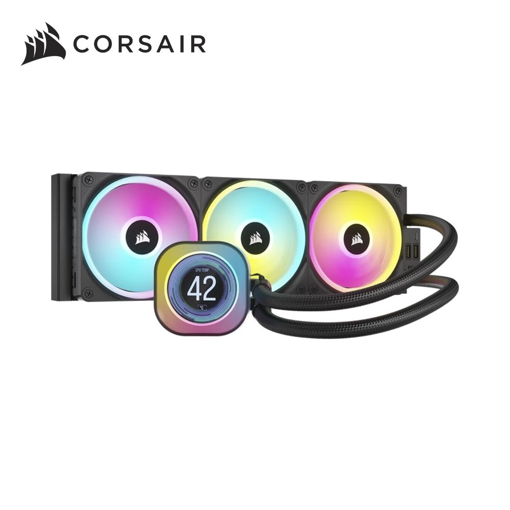 海盜船 iCUE LINK H150i RGB LCD AIO 360 黑色