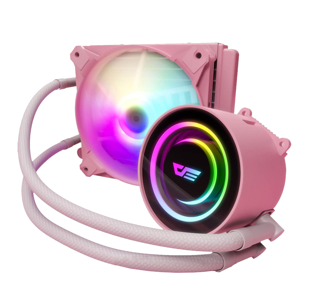 darkFlash DX120 ARGB 一體式水冷(粉)