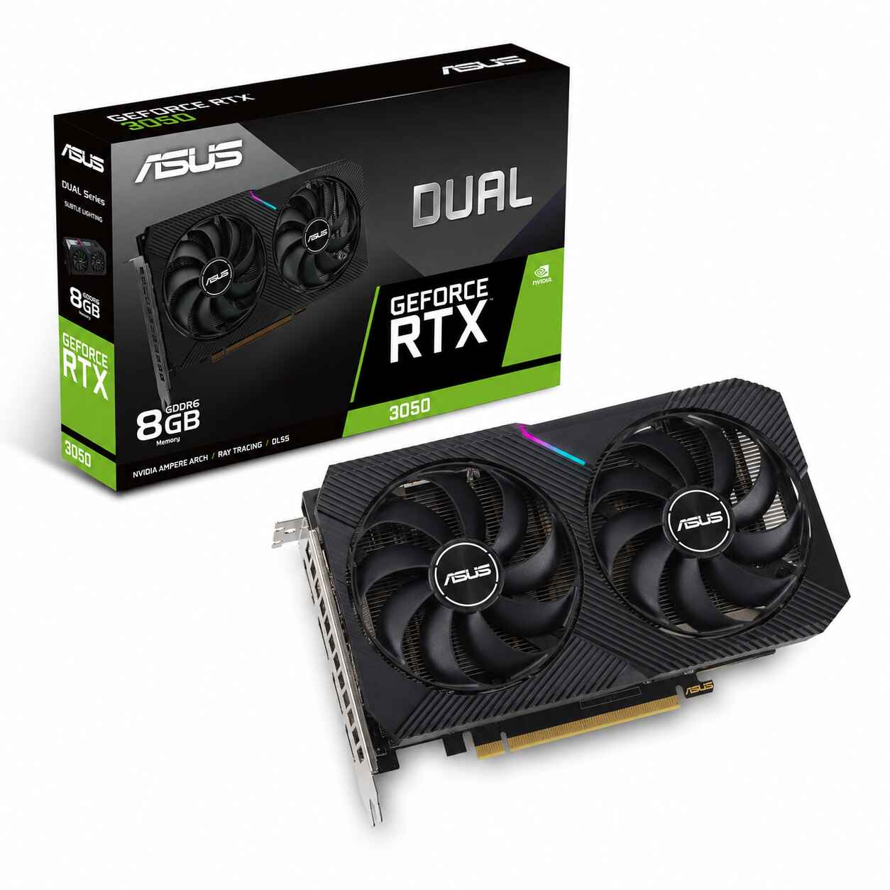 華碩 DUAL-RTX3050-8G-V2(1807MHz/20cm/雙風扇)