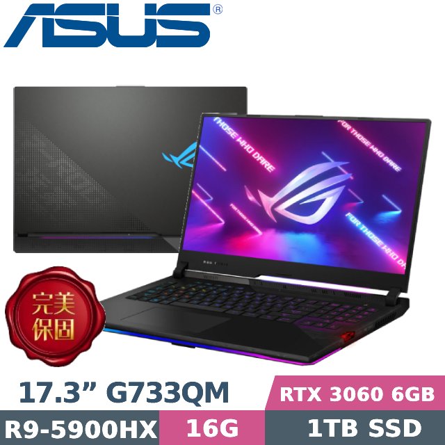 華碩 ROG G733QM-0031A5900HX(黑)