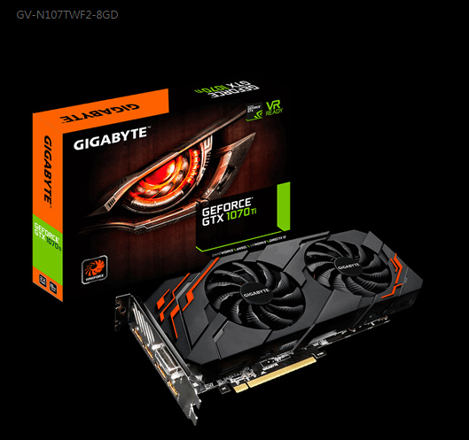 技嘉 GTX1070Ti WINDFORCE 8G威風版