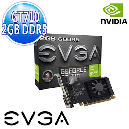 EVGA艾維克 GT710 2GB DDR5 LP 64Bit PCI-E 圖形