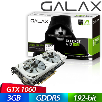 影馳 GALAX GTX1060 EX OC White 3GB