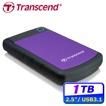 創見 StoreJet 25 H3P 1TB USB3.1 2.5吋行動硬碟-(