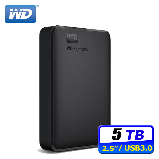 WD 5TB(黑)Elements(USB3.1 Gen1/二年保)