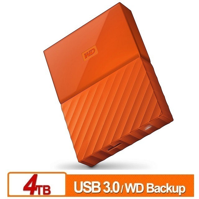 WD My Passport 4TB 2.5吋行動硬碟(橙橘)