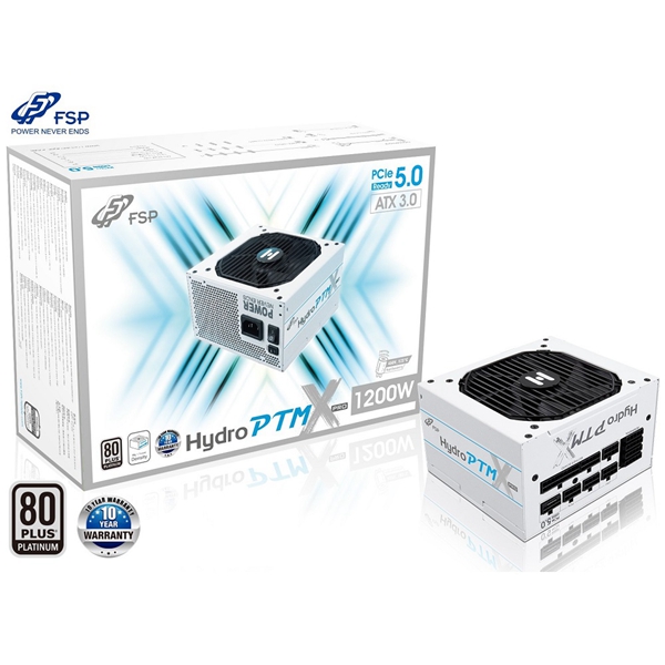 全漢 HYDRO PTM X PRO 1200W ATX3.0 白