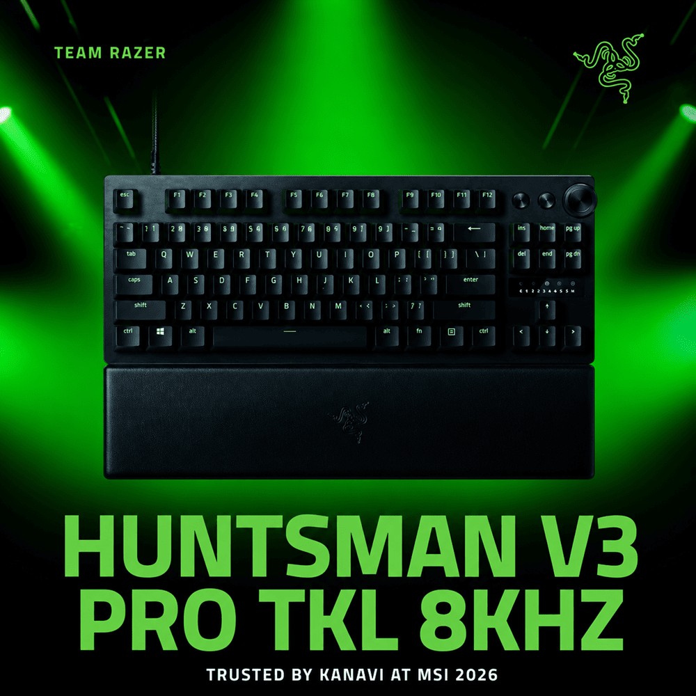 ｛Razer Huntsman V3 Pro TKL 8K｝機械式鍵盤/有線/二