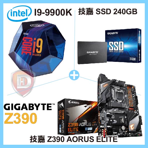 I9-9900K加技嘉 Z390 AORUS ELITE加技嘉 SSD 240G