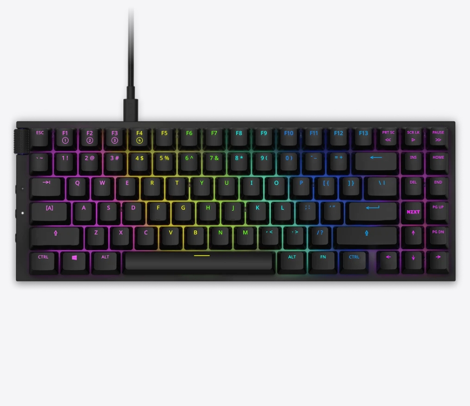 NZXT 恩傑 Function MiniTKL 60% 模組化靜音機械鍵盤 黑