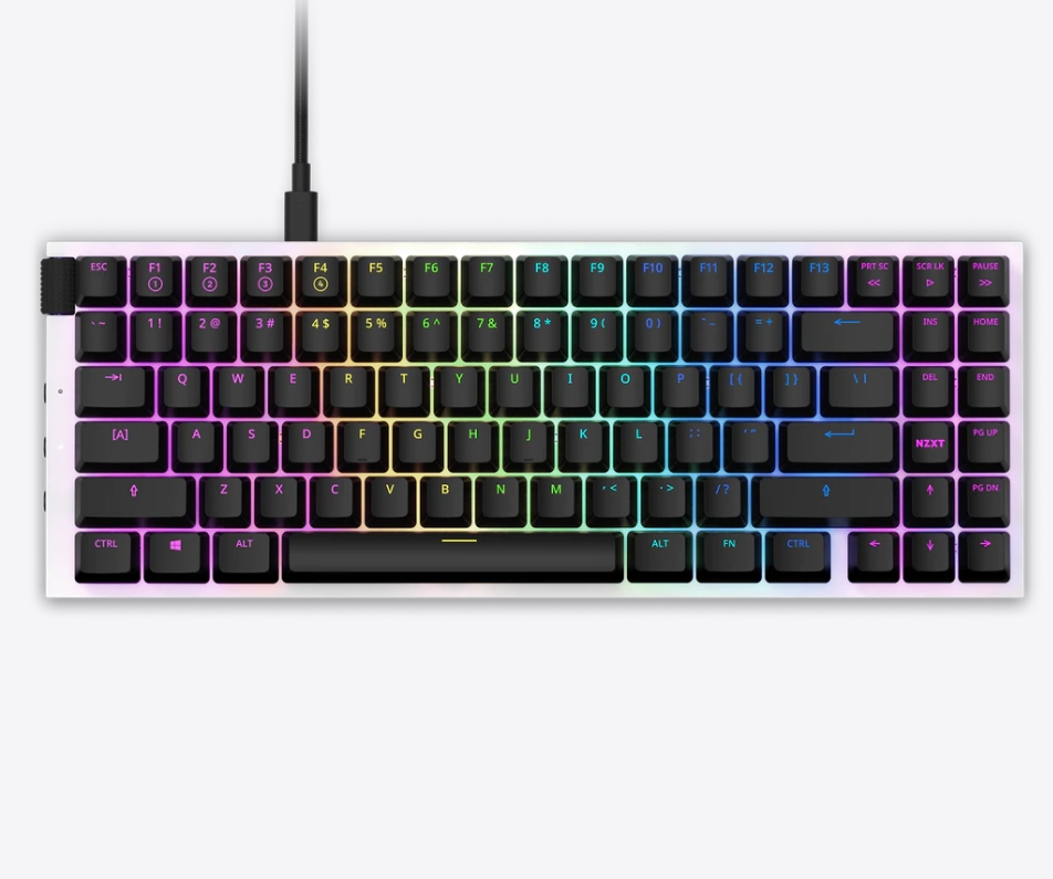 NZXT 恩傑 Function MiniTKL 60% 模組化靜音機械鍵盤 白