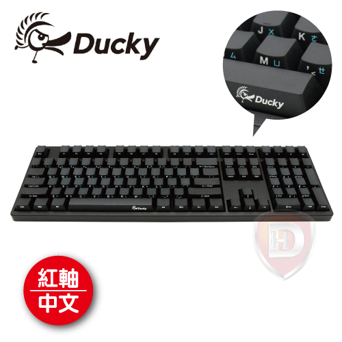 Ducky Zero 3108 側印版 PBT側印中文鍵帽(紅軸)