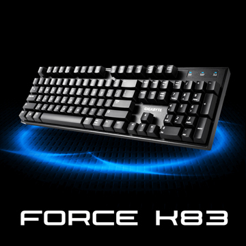技嘉 FORCE K83機械式遊戲鍵盤-紅軸