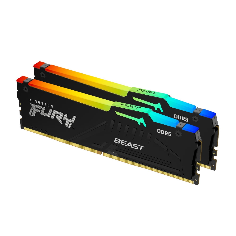 金士頓 16GB*2 DDR5-5600/CL36(獸獵者RGB)黑